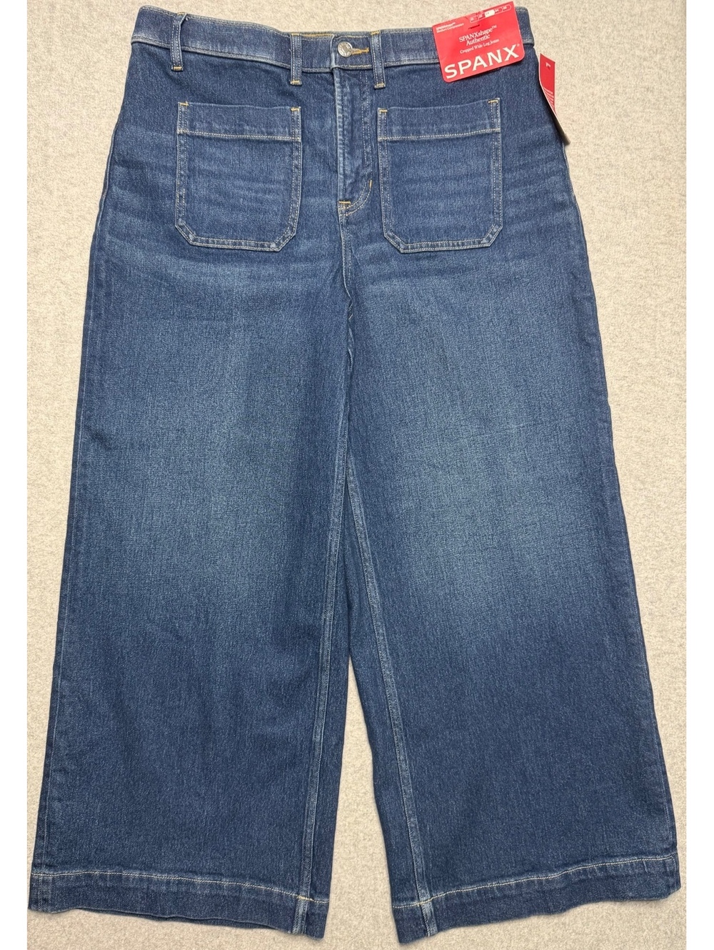 SPANXshape Authentic 360 Cropped Wide Leg Women’s Jeans XL Percy Wash NWT